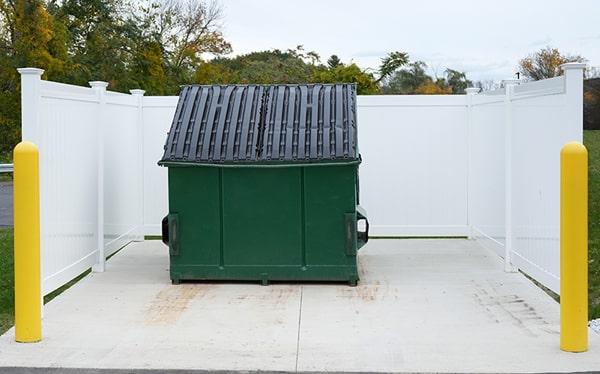 our commercial dumpsters can be used for the majority of non-hazardous materials, including food waste, cardboard, and construction debris